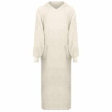 vidaXL Hanorac pătură KINN Crem XXL Bumbac 4100885