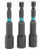 TOTAL - SET 3CHEI 8MM -1/4&quot; HEX - 65MM PowerTool TopQuality