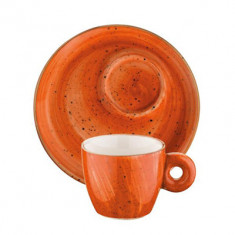 BONNA TERRACOTA Ceasca si farfurioara pentru espresso din portelan 12cm 70ml (ATC BNC 01ESP) foto