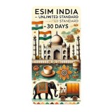 ESIM India, Unlimited Standard, 30 Days