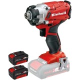 Einhell TE-CI 18/1 Li PXC + Twinpack - Masina de insurubat cu impact 140 Nm + Set 2 acumulatori Li-Ion 18 V 4 Ah