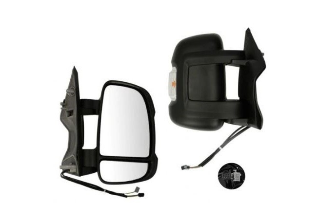 Oglinda exterioara Peugeot Boxer (250), Citroen Jumper (250), Fiat Ducato (250), 09.2006-08.2014, Dreapta, reglare electrica; carcasa neagra; incalzi