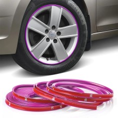 Inele de protectie si decor jante, adezive, din plastic flexibil - VIOLET