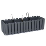 Cumpara ieftin Jardiniera decorativa, suport metalic, sistem irigare, antracit, 58x18x16.2 cm, Boardee Fencycase W Old