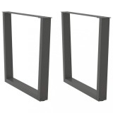 VidaXL Picioare de masă &icirc;n formă de V, 2 buc., antracit, 80x(72-73,3) cm, oțel