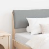 VidaXL Tăblie tapițată Gri deschis 100 cm Lemn de pin masiv 879134