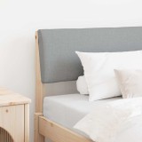 vidaXL Tăblie tapițată Gri deschis 100 cm Lemn de pin masiv 879134