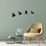Cumpara ieftin Accesoriu decorativ de perete metalic Pigeons Negru 18x20 cm