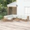 Gossi set mobilier de gradina cu perne alb crem, 12 piese, bambus