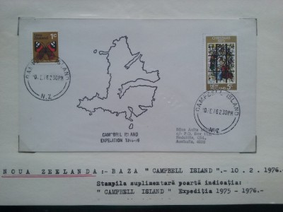 1976-Noua Zeelanda-Baza Campbell Island-Plic circ. foto