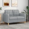 VidaXL Canapea cu 2 locuri, gri deschis, 120 cm, material textil 359083