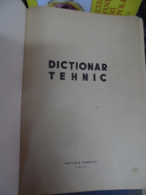 Dictionar Tehnic - Necunoscut ,548060 foto