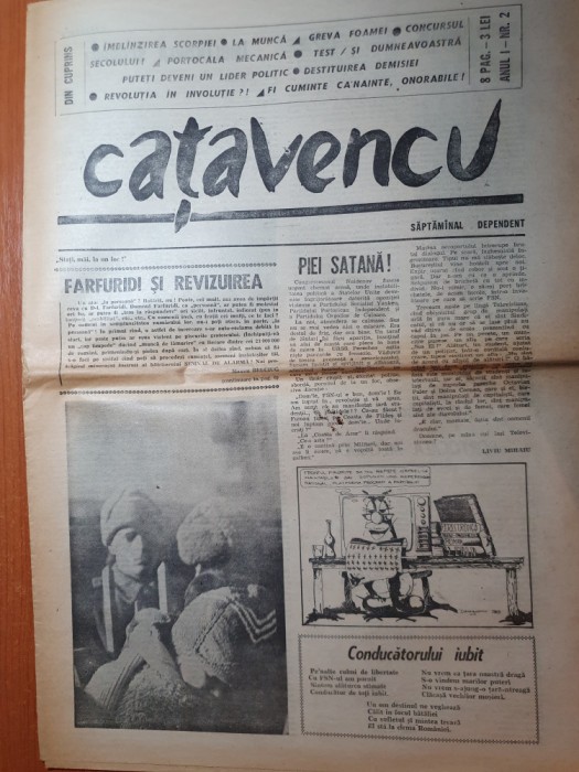 ziarul catavencu anul 1, nr, 2 - ziar umoristic