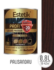 Lazura lemn Estetik Profi 0.8l palisandru &ndash; protectie avansata UV