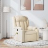 VidaXL Fotoliu rabatabil de masaj, crem, material textil 373595
