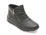 Ghete RIEKER negre, Z0051, din piele ecologica
