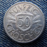 1e - 50 Groschen 1955 Austria / ultimul an de batere, Europa