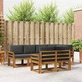 Cumpara ieftin Set de canapele de exterior 7 buc. 7-Locuri Natural si Antracit