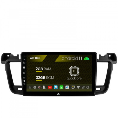 Navigatie Peugeot 508 (2010-2018), Android 11, E-Quadcore 2GB RAM + 32GB ROM, 9 Inch - AD-BGE9002+AD-BGRKIT264 foto