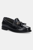 Barbour mocasini de piele Jen culoarea negru, cu toc plat, LFO0784BK91