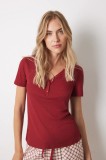 women&#039;secret tricou de pijama MIX AND MATCH LOVE ACTUALLY culoarea rosu, 3278435