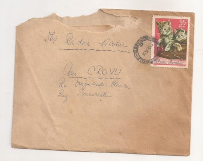 FD22 - Plic Circulat Intern, Bucuresti-Crovu, Include Corespondenta - 1965 foto
