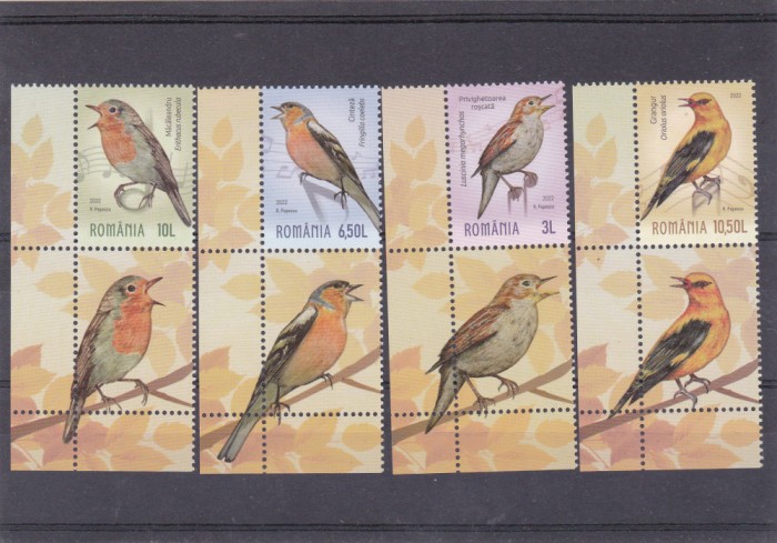 ROMANIA 2022 - PASARI CANTATOARE, VINIETA , MNH - LP 2391