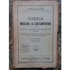 ISTORIA MODERNA SI CONTEMPORANA PENTRU CLASA II -A SECUNDARA - NICOLAE IOAN