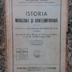 ISTORIA MODERNA SI CONTEMPORANA PENTRU CLASA II -A SECUNDARA - NICOLAE IOAN