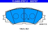 ATE 13.0460-5767.2 set placute frana,frana disc