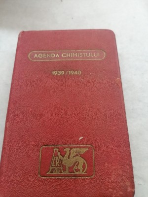 AGENDA CHIMISTULUI 1939-40 foto