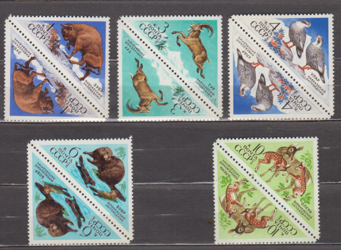 A12 S5 1 - Timbre foarte vechi - fosta URSS - animale salbatice