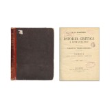 Istoria Critică a Rom&acirc;nilor, Vol. I, B.P. Hasdeu, 1875, Carte Veche, Istorie Rom&acirc;nia