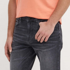 Boss Orange pantaloni scurti jeans barbati, culoarea gri, 50513498