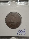 Half penny 1948, Europa
