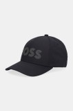 BOSS Green șapcă de baseball din bumbac culoarea gri, cu imprimeu, 50544417