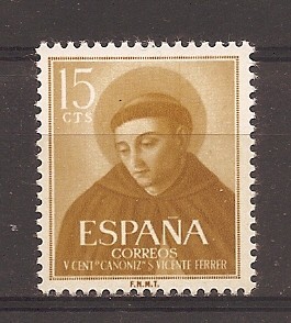 Spania 1955 - 500 de ani de la canonizarea lui Vincente Ferrer, MNH foto