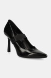HUGO pantofi cu toc Katniss culoarea negru, 50529824