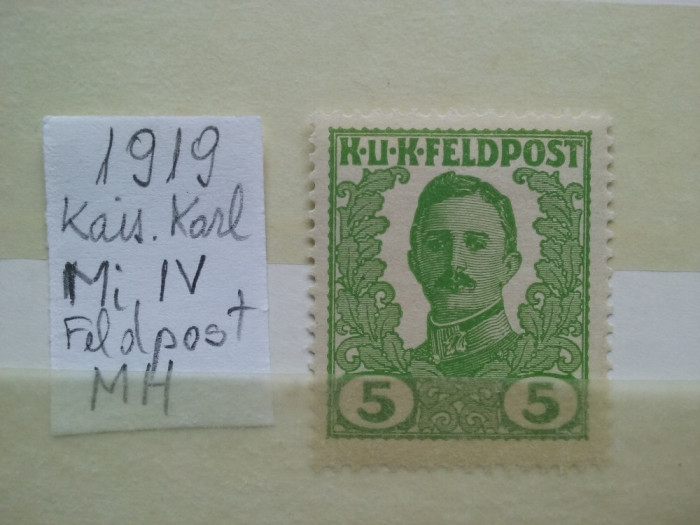 1919- Austria-Feldpost-Kais.Karl-Mi IV-MH