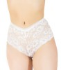Chilot Brazilian Boxer Dantela Luan C1212 Alb, Talie Inalta, Dantela Florala, Personalizabil, Marimea S