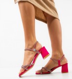 Cumpara ieftin Sandale cu toc Lug Fuchsia