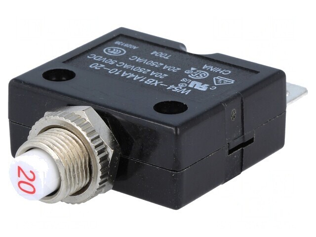 &Icirc;ntrerupător de supracurent 250VAC 50VDC 20A