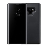 Husa Samsung Galaxy Note 9 - Flip Mirror tip Carte, Capac translucid, Neagra, Universal