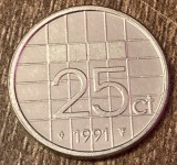 C50 - Moneda foarte veche - Olanda - 25 centi - 1991
