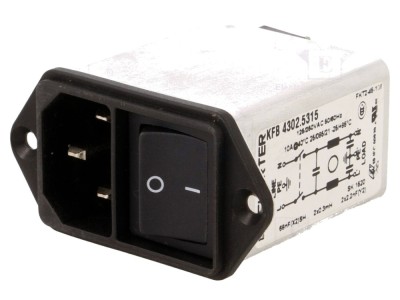 Conector AC soclu tată 10A 250V foto