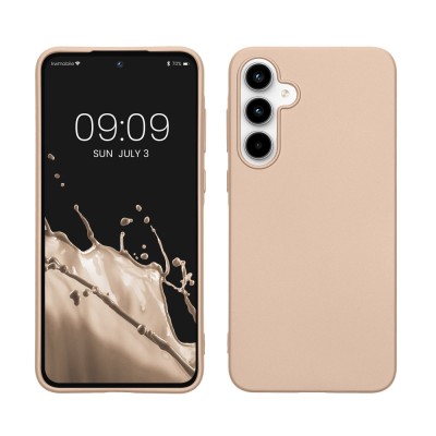 Husa Kwmobile pentru Samsung Galaxy A35, Auriu, Silicon, KWM000021PC005C foto