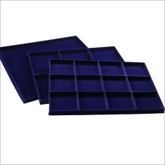 SAFE 199 Tava mare albastra pentru monede cu 4 locasuri de 160 x 113 mm