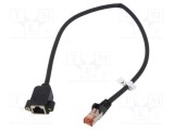 Prelungitor RJ45 S/FTP 6 litat Goobay 0,5m LSZH negru 27AWG