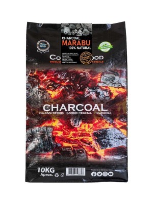Sac de Carbuni, din Lemn de Marabu, Timp Ardere Minim 4 Ore, Charcoal, 10 Kg foto