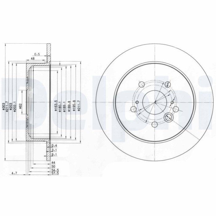 DELPHI BG3691 Disc frana